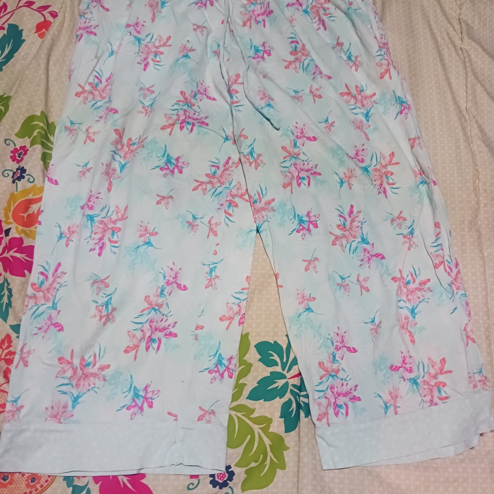 Floral Kids Pajamas - Pink and Blue